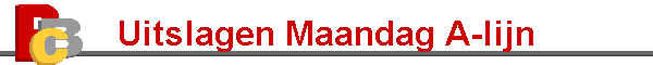 Uitslagen Woensdag A-lijn
