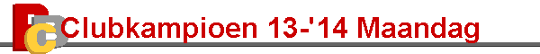 Clubkampioen 13-'14 Maandag