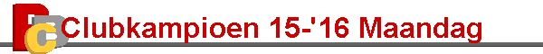 Clubkampioen 15-'16 Maandag