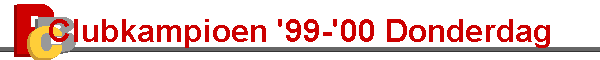 Clubkampioen '99-'00 Donderdag